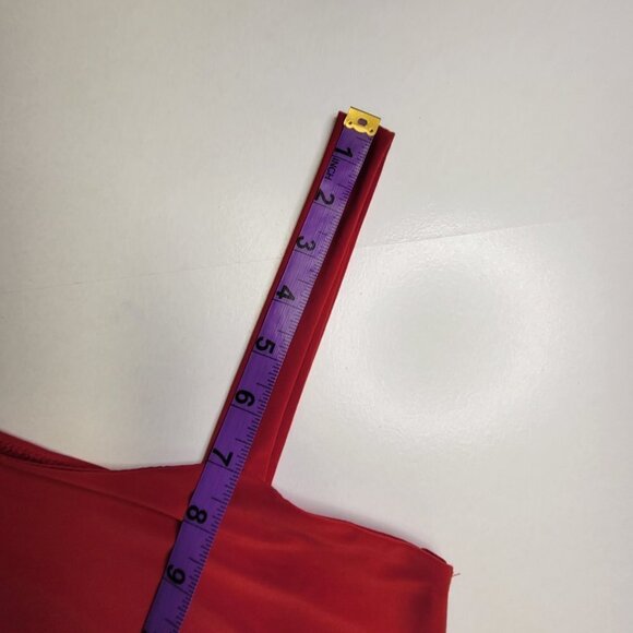 RED Sleeveless Stretchy Top With One Shoulder Strap Size M Size L - Picture 10 of 10